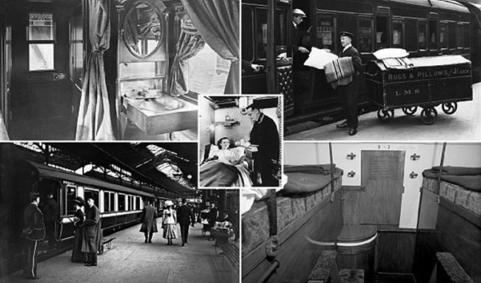 Британские спальные вагоны начала ХХ века (9 фото)