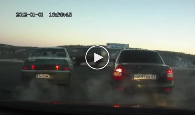 Лобовое столкновение с ВАЗ 2112 на Ленинградском шоссе
