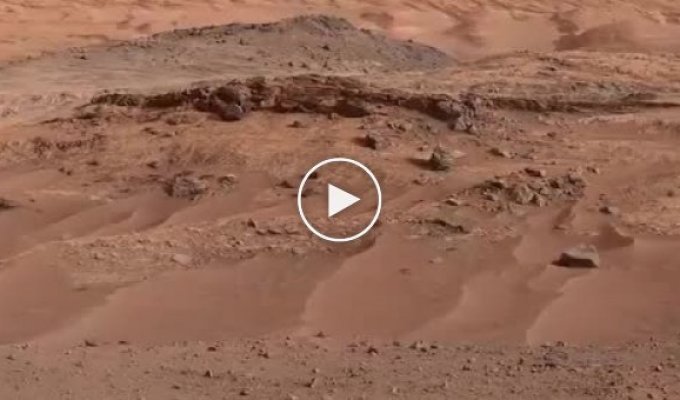 Поверхность Марса, записанная с марсохода Curiosity