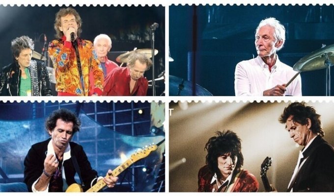 К 60-летию Rolling Stones выпустили почтовые марки (10 фото)