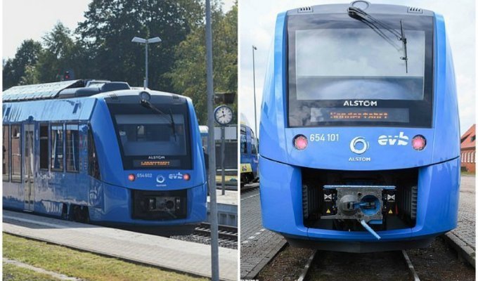 В Германии запустили первый в мире поезд на водороде (7 фото + 1 видео)