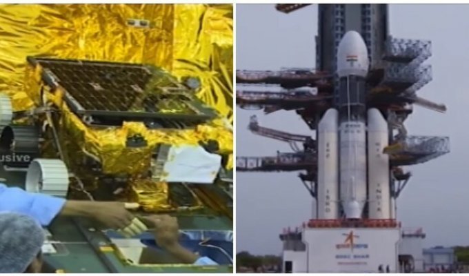 Индия запустила к Луне межпланетную станцию с луноходом (2 фото + 1 видео)