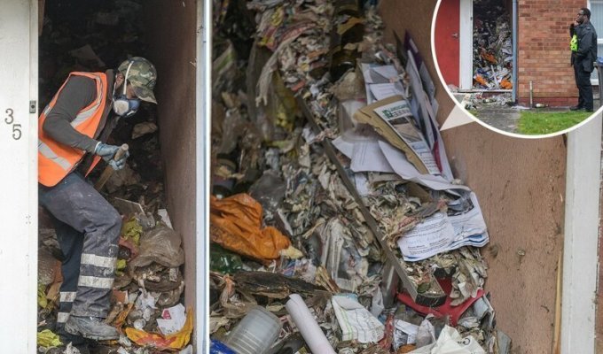 Труп барахольщика нашли погребенным под горами мусора в его доме (6 фото)