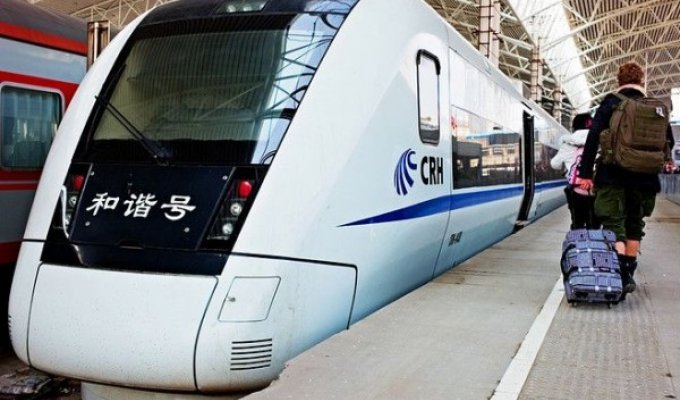 Скоростные поезда в Китае (13 фото)