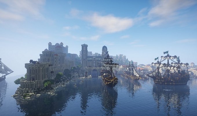 Масштабный проект: фанаты "Властелина колец" строят Средиземье в Minecraft (7 фото + видео)