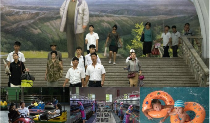 Северокорейцы за работой и во время отдыха (34 фото)