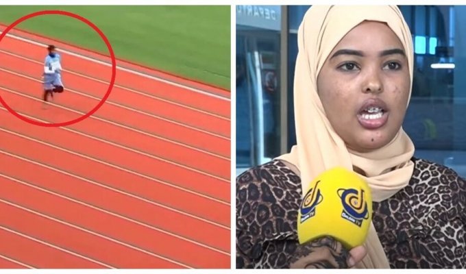 Минспорта Сомали выясняет, кто отправил на престижные соревнования по бегу в Китае толстую спортсменку (4 фото + 1 видео)