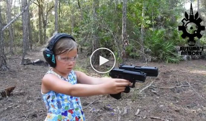 7-ми летняя девочка стреляет по-македонски