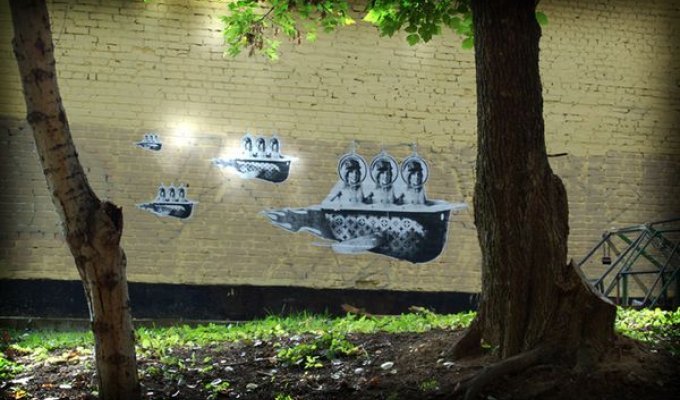Дети граффити за работой (3 фото)