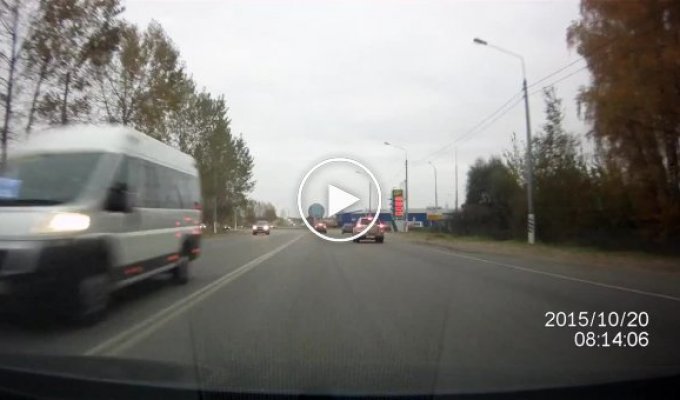 Авария на выезде из Обнинска