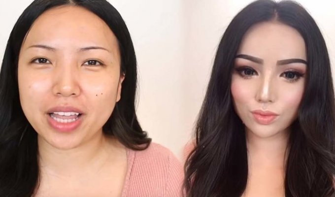 Блогер показала, как изменить форму лица без операции и смс (12 фото + 1 видео)