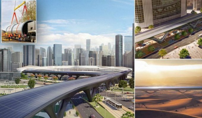 Первую в мире коммерческую установку Hyperloop построят в ОАЭ (7 фото)