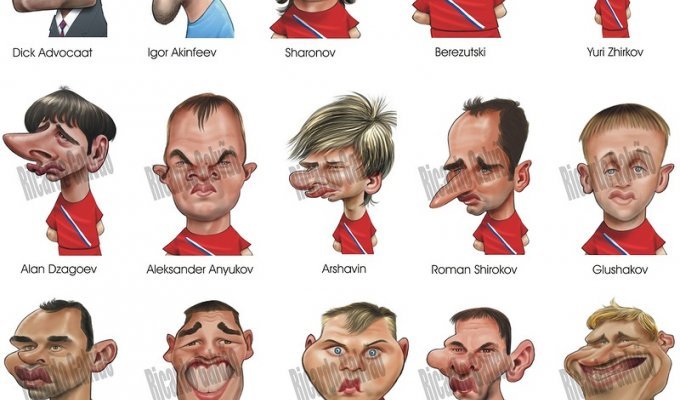 Классные карикатуры игроков Евро 2012 (16 фото)