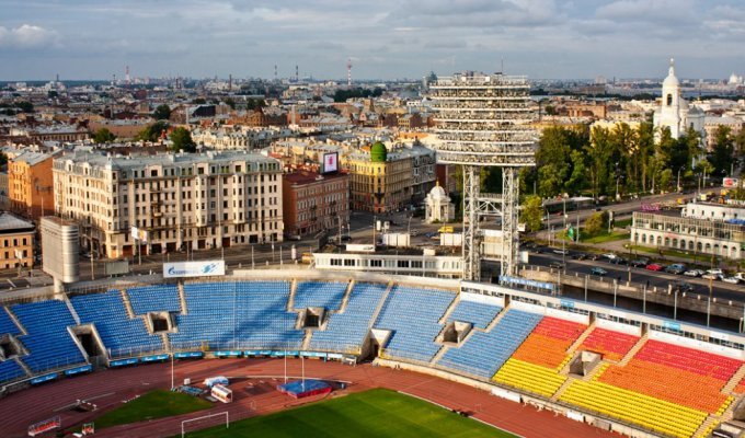 Осветительные мачты стадиона “Петровский”, Санкт-Петербург (25 фото)