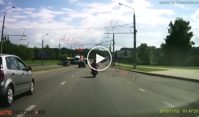 Авария с участием пяти транспортных средств в Беларуси