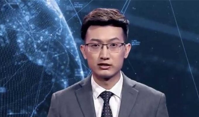 Без гонорара и отпуска: в Китае продемонстрировали робота-ведущего новостной программы (3 фото + 1 видео)