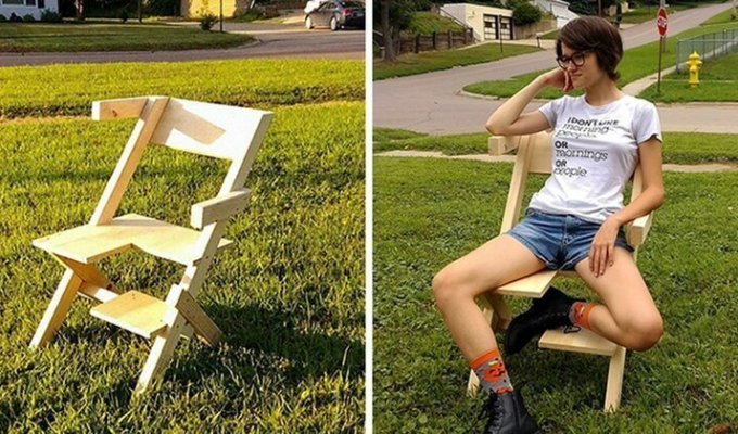Отец сделал для своей бисексуальной дочери специальное кресло (7 фото)