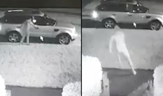 Видео: "Голый ниндзя" защитил свою машину от вора (10 фото + 1 видео)
