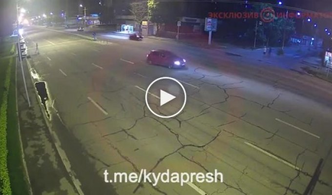 Жесткая авария, которая произошла в городе Днепр