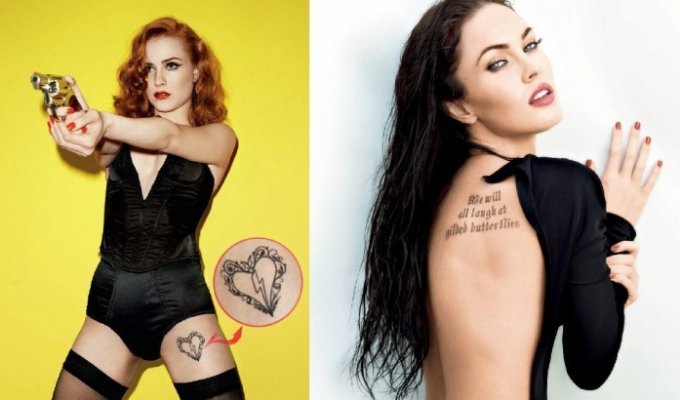 17 самых сексуальных знаменитостей, у которых есть татуировки (18 фото)