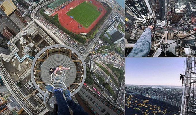 На все ради фото: экстремалы фотографируются на небоскребах без страховки (24 фото)