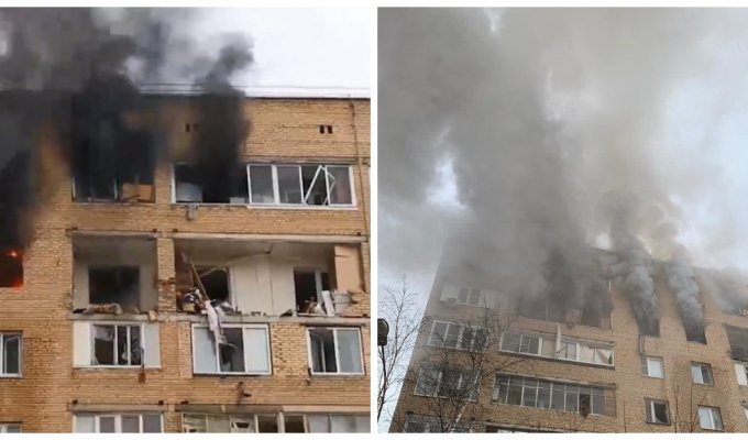 В Химках прогремел взрыв в одном из жилых домов (4 фото + 1 видео)