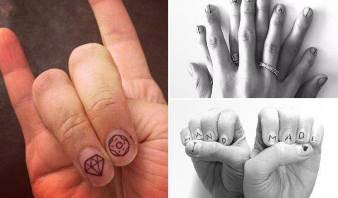 Новый тренд красоты — татуировки на ногтях (32 фото)