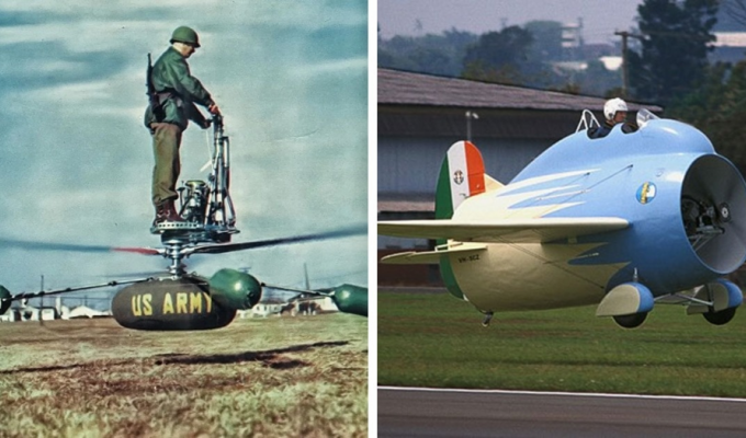 17 самых странных и необычных летательных аппаратов, которые когда-либо поднимались в воздух (18 фото)