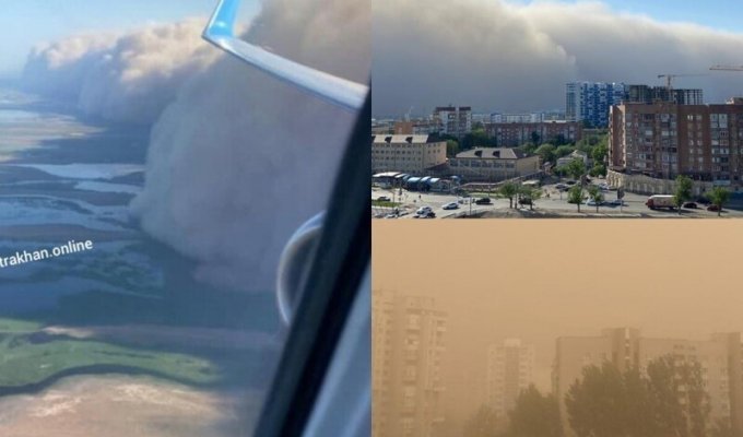 Репетиция Апокалипсиса: Астрахань накрыла пыльная буря (14 фото + 7 видео)