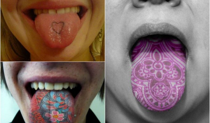 Новый модный тренд: татуировки на языках (26 фото)