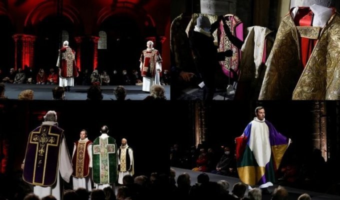 «Божественная» мода: в Бельгии прошло дефиле католических одеяний за 24,5 млн рублей (14 фото)