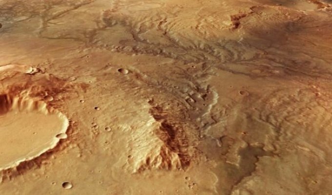 На Марсе обнаружены русла древних рек (7 фото + 1 видео)