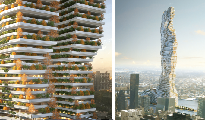Архитекторы представили концепт самого высокого здания в Нью-Йорке, способного поглощать углерод (7 фото)