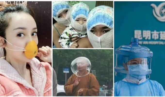 30 китайских креативщиков, которые точно защищены от коронавируса (32 фото)