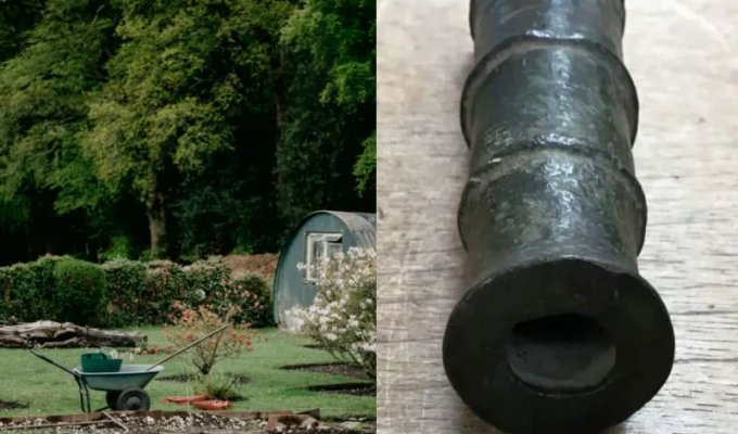 Садовое украшение оказалось редким пороховым оружием (4 фото)