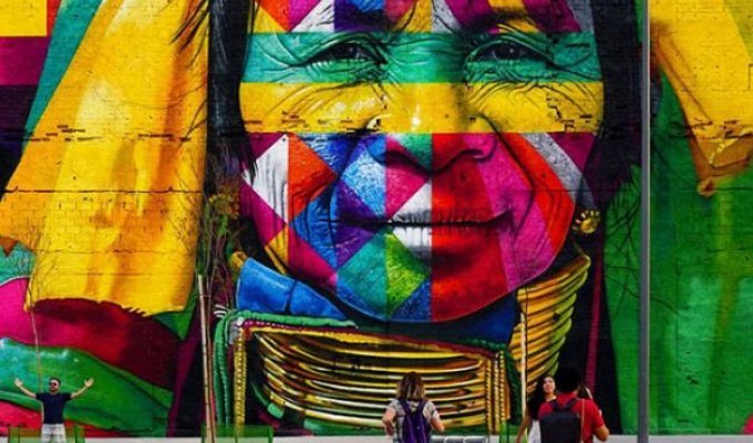 Олимпийское единство в работе уличного художника Эдуардо Кобра (8 фото)