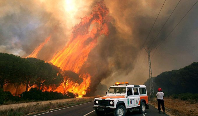 А в Испании невиданные лесные пожары (5 фото)