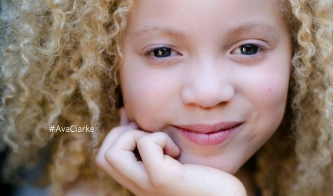 Ава Кларк – 8-летняя девочка-альбинос, ставшая юной афроамериканской моделью (13 фото)