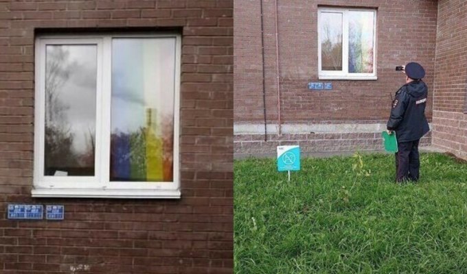 Активист заметил в окне чужой квартиры радужные шторы и потребовал их снять (7 фото)