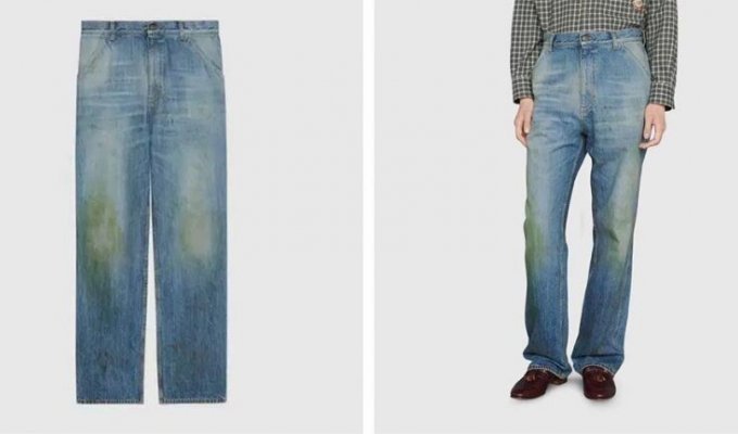 Пользователи сети смеются над новыми модными джинсами от Gucci за десятки тысяч рублей (9 фото)