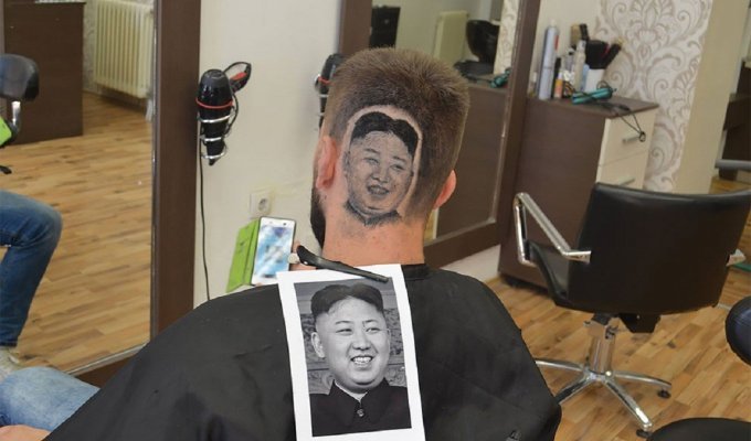Парикмахер выстригает портреты знаменитостей на головах клиентов (16 фото)