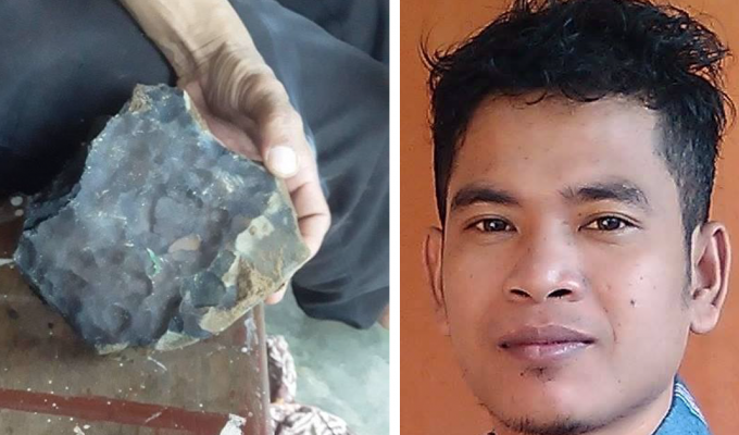 В Индонезии метеорит проломил крышу дома и сделал его владельца миллионером (5 фото)