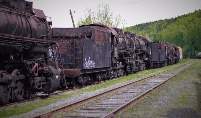 Кладбище паровозов и как утилизируют старые поезда (11 фото)