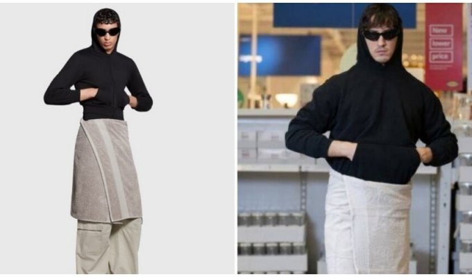 IKEA пошутила над Balenciaga и представила свою юбку-полотенце (4 фото)