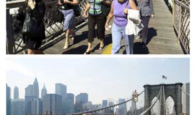Нью-Йорк 11.09.2001 и сейчас (7 фотографий)