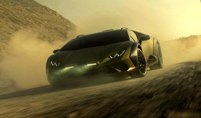 Lamborghini Huracan Sterrato: серийный суперкар для грунтовых дорог вдохновленный ралли (19 фото + 2 видео)