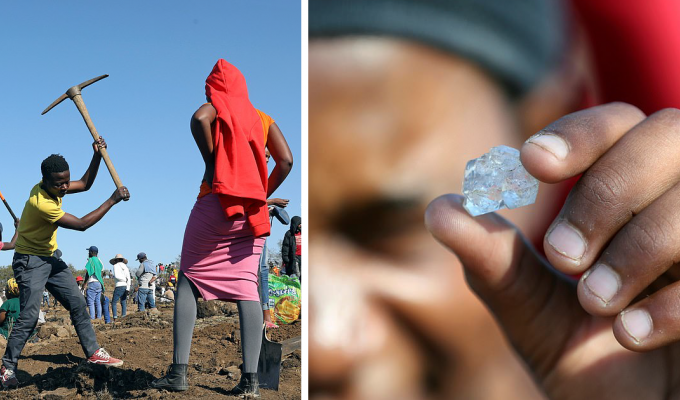 Деревню в Южной Африке охватила «алмазная лихорадка» (14 фото + 1 видео)
