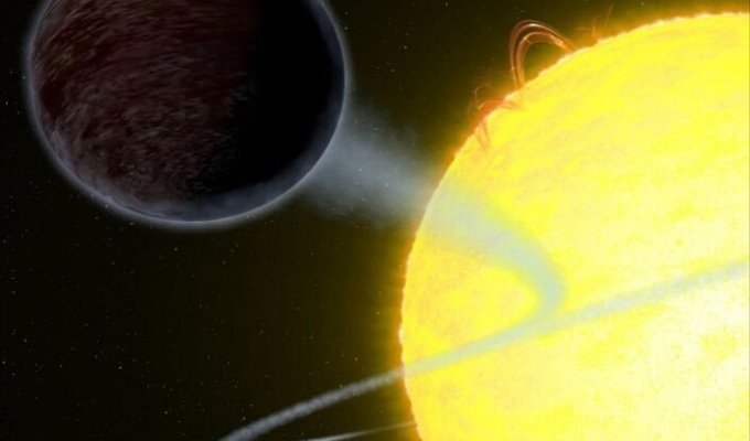 Одна из самых чёрных планет в нашей Галактике погибнет быстрее, чем ожидалось (1 фото)