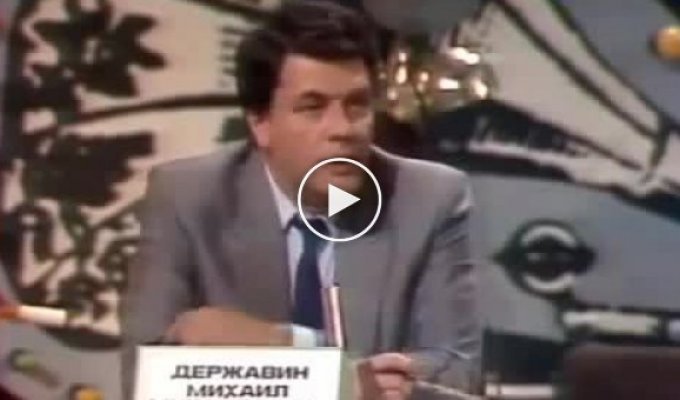 Анекдот про митинг который Александр Ширвиндт и Михаил Державин рассказали в передаче Вокруг Смеха в 1990 году