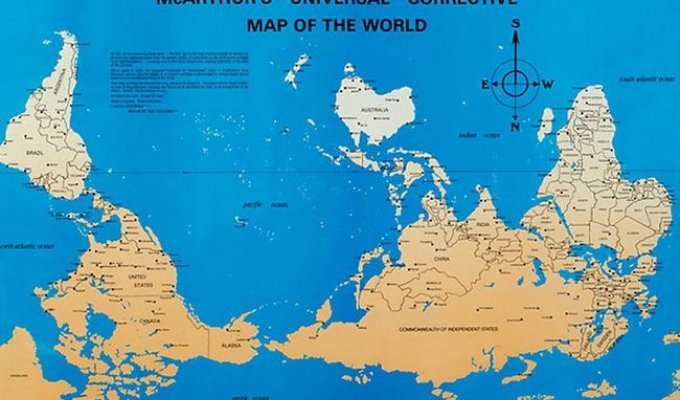 Карта мира глазами австралийца (3 фото)